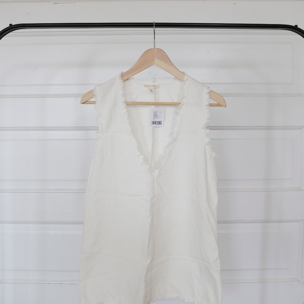 Silence + Noise White Deep-V Top